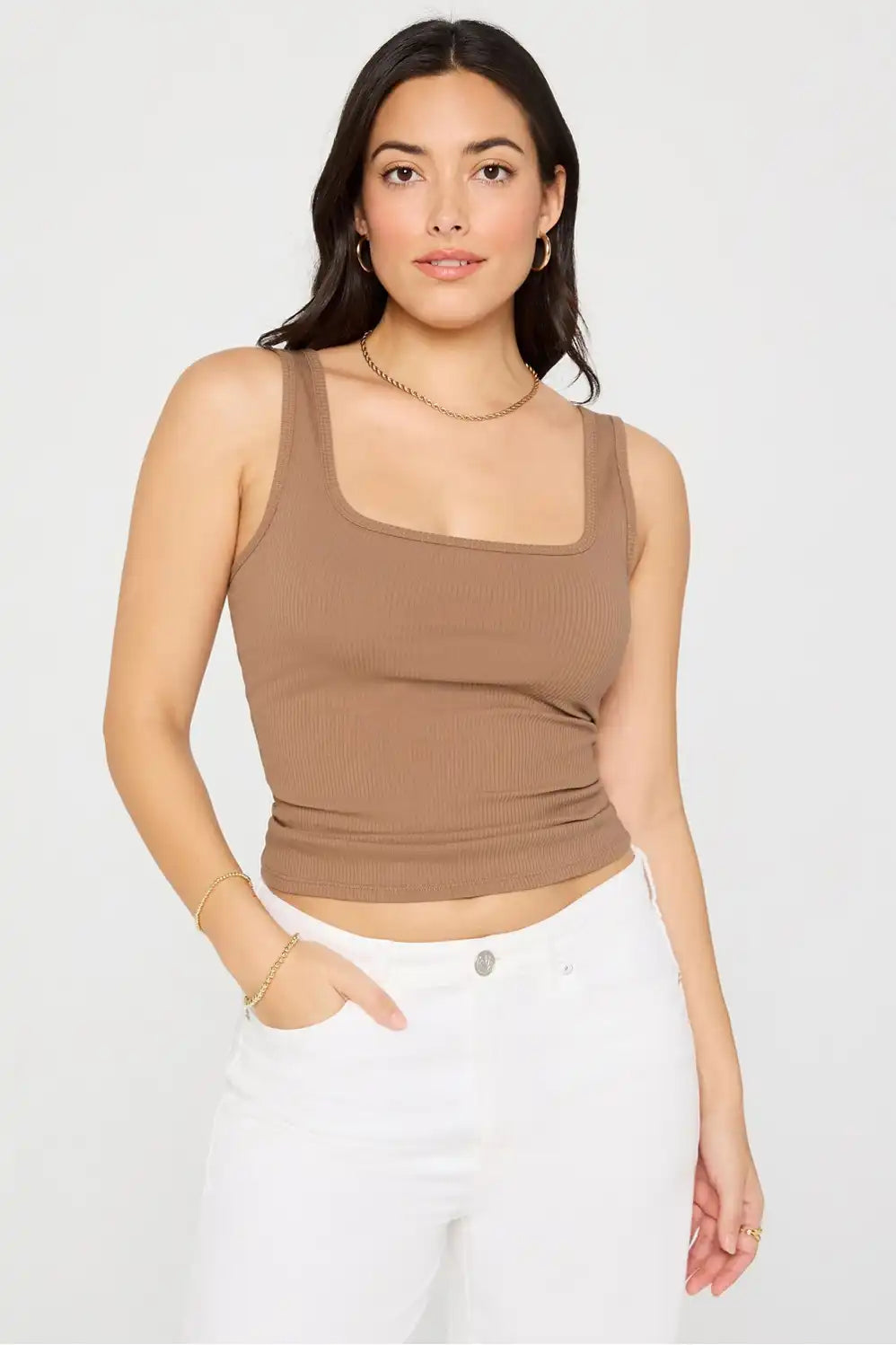 Daily Rib Square Neck Tank