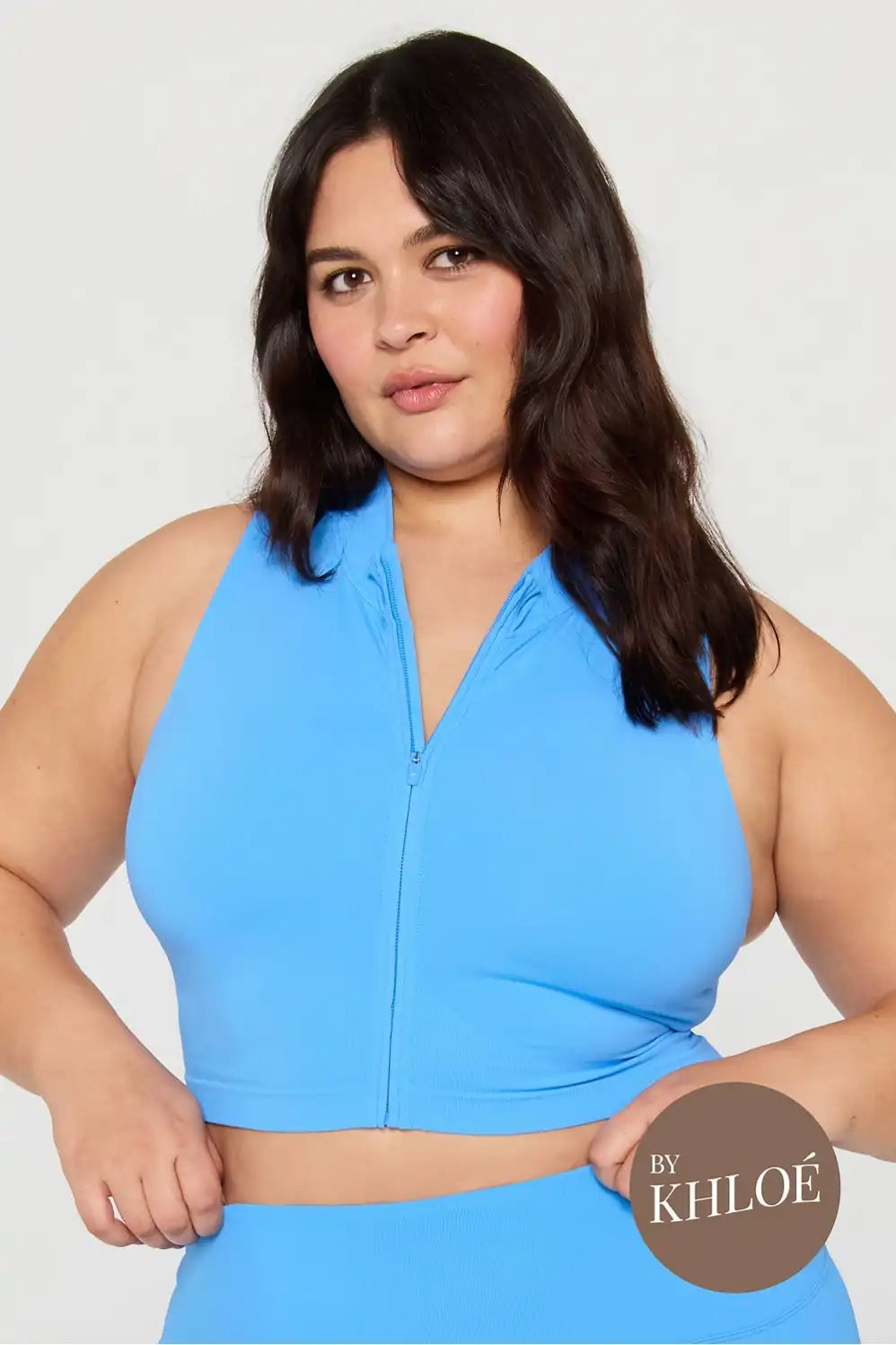 Sleek Seamless Zip Crop Top