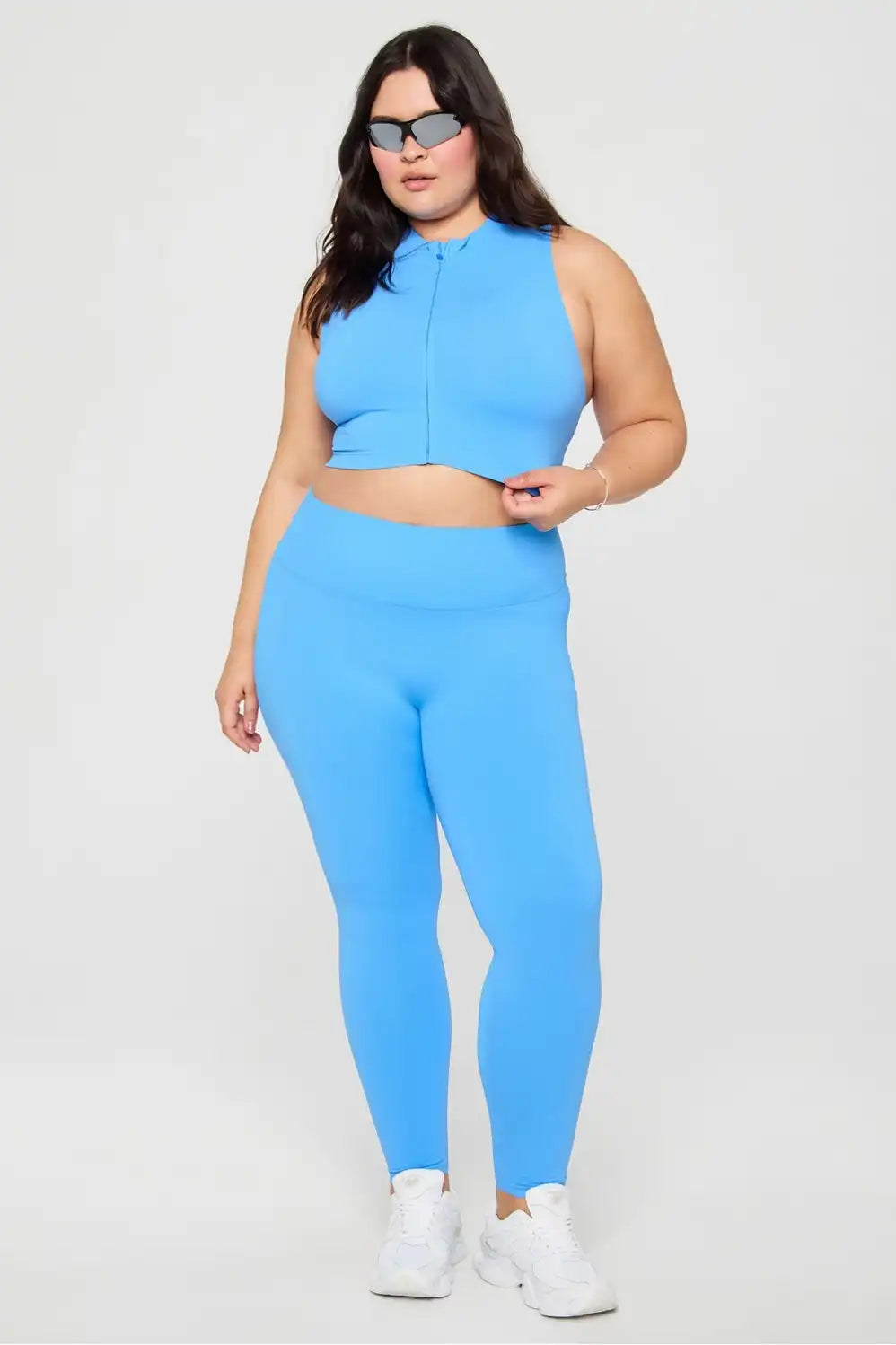 Sleek Seamless Zip Crop Top