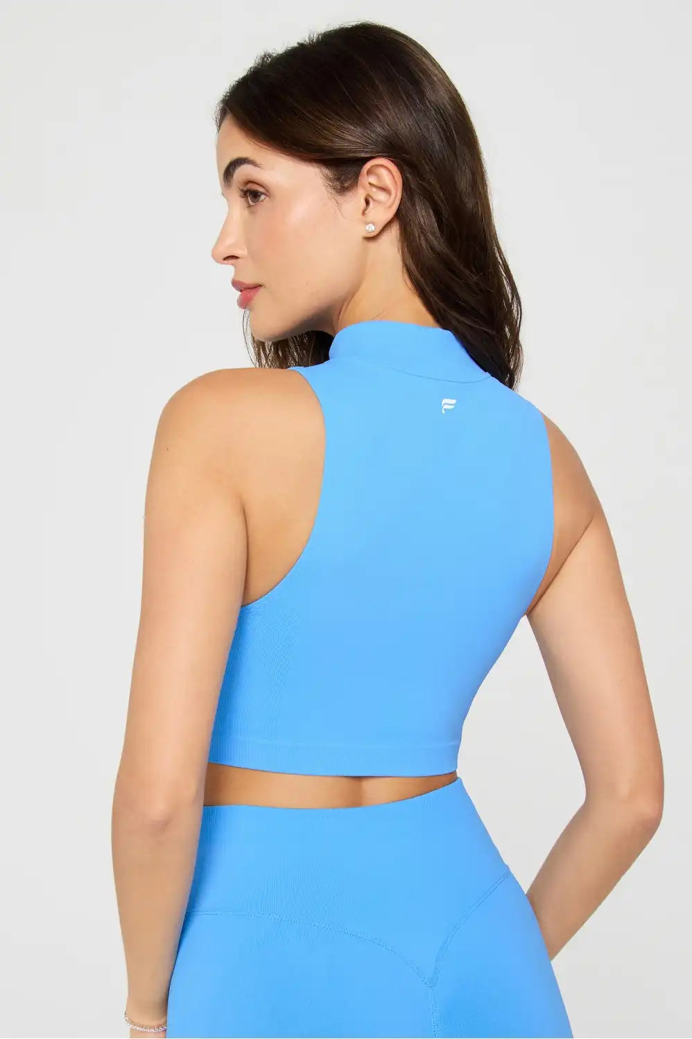 Sleek Seamless Zip Crop Top