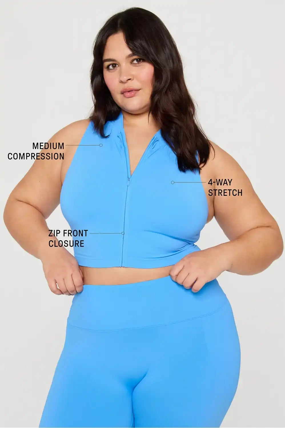 Sleek Seamless Zip Crop Top