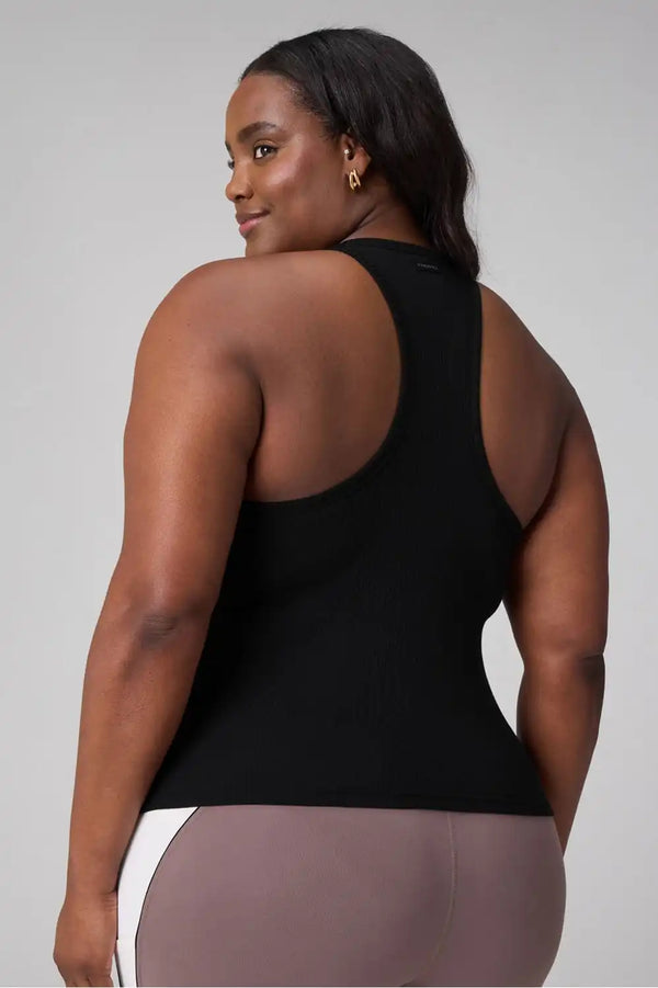 Modal Rib High Neck Built-In Bra Tank