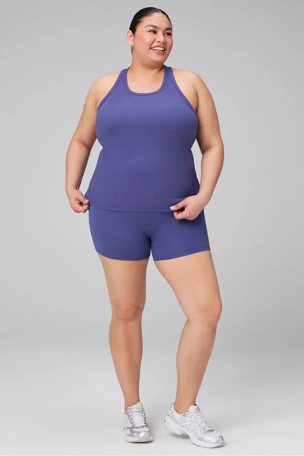 Modal Rib High Neck Built-In Bra Tank Secondary image