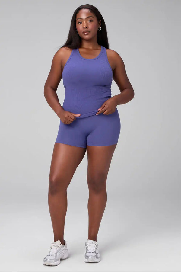 Modal Rib High Neck Built-In Bra Tank