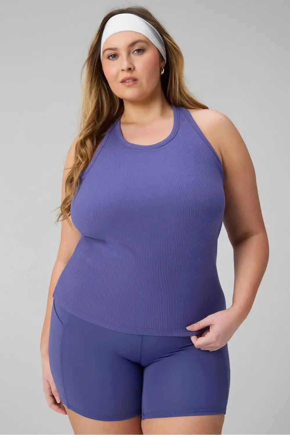 Modal Rib High Neck Built-In Bra Tank
