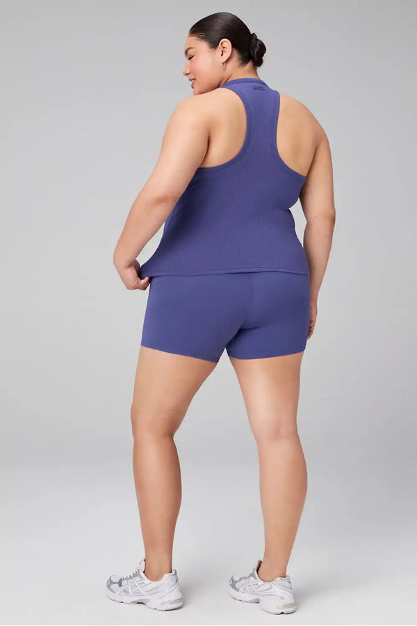 Modal Rib High Neck Built-In Bra Tank