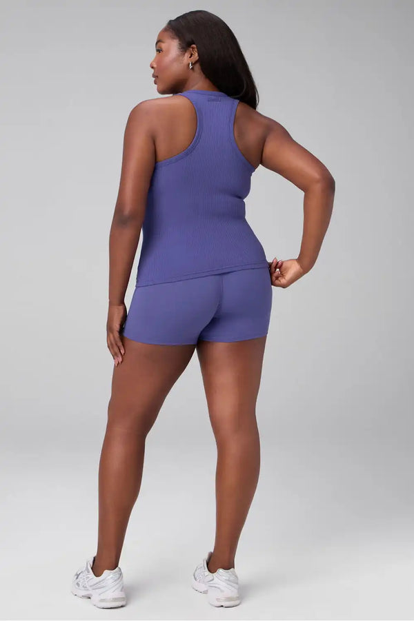 Modal Rib High Neck Built-In Bra Tank