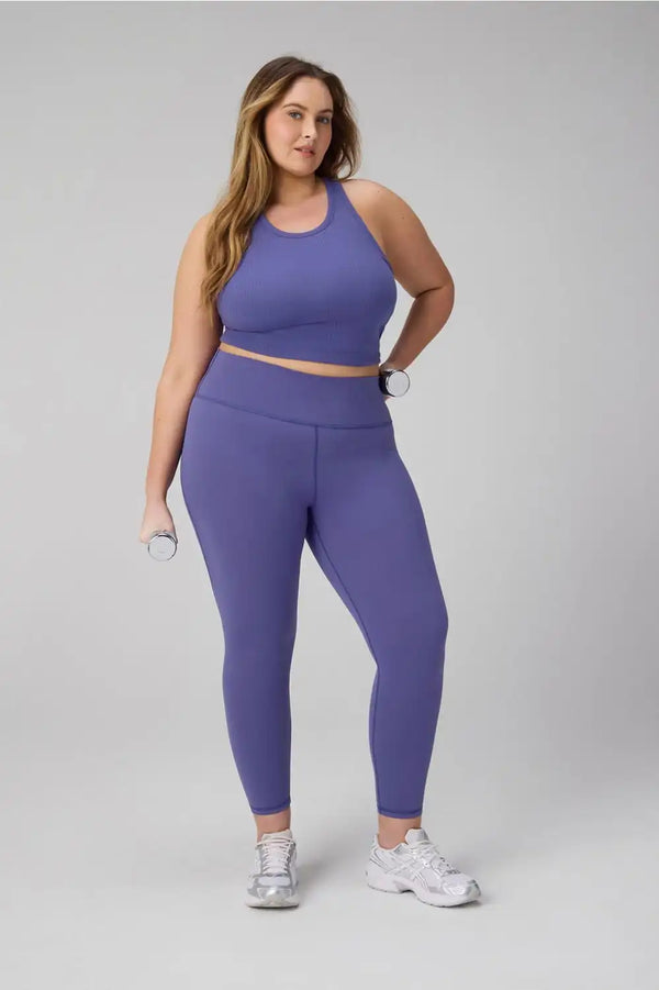 Modal Rib High Neck Built-In Bra Tank