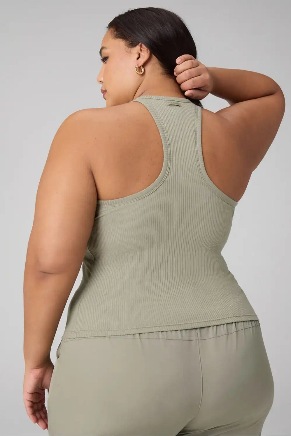 Modal Rib High Neck Built-In Bra Tank