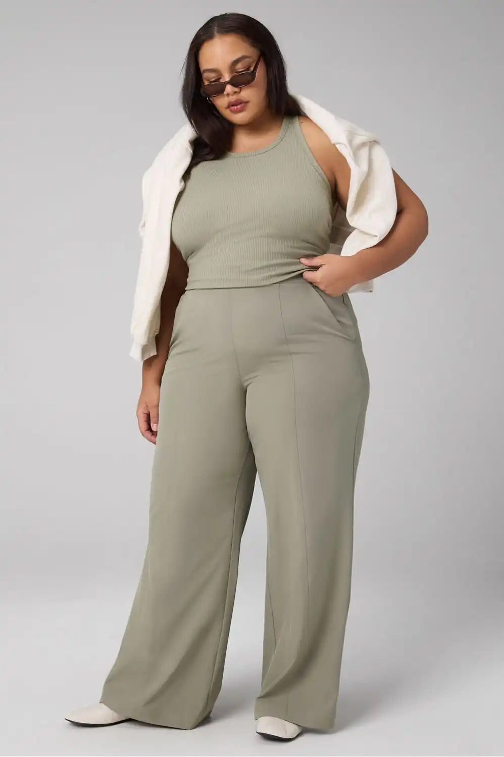 Modal Rib High Neck Built-In Bra Tank