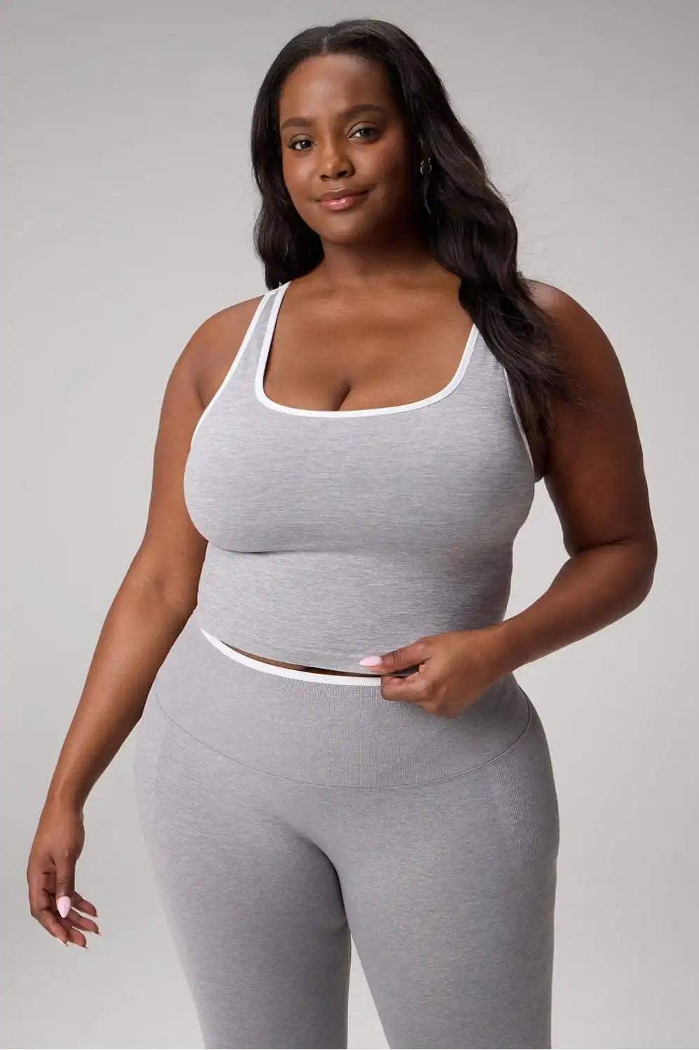 Seamless Cropped Built-In Bra Tank