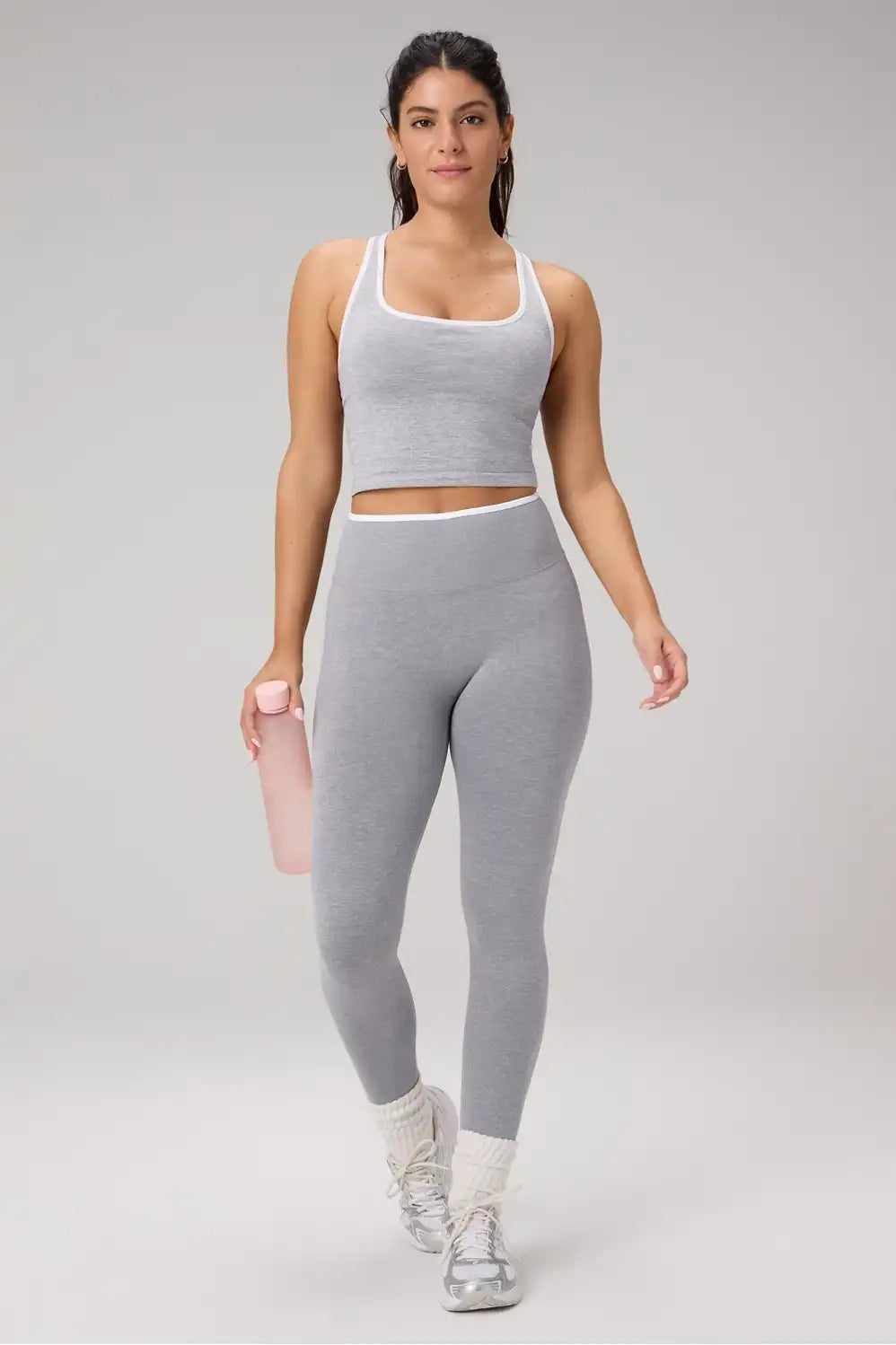 Seamless Cropped Built-In Bra Tank