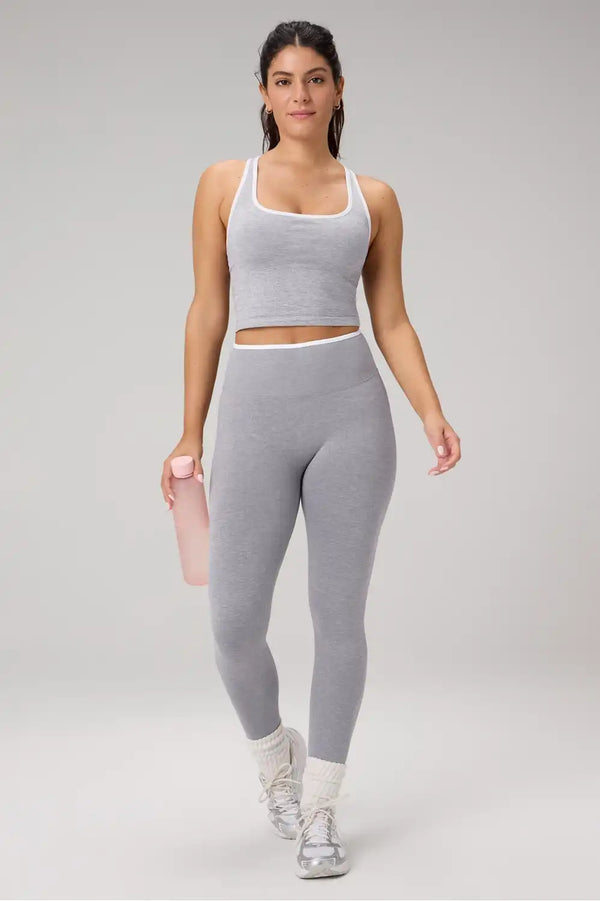 Seamless Cropped Built-In Bra Tank