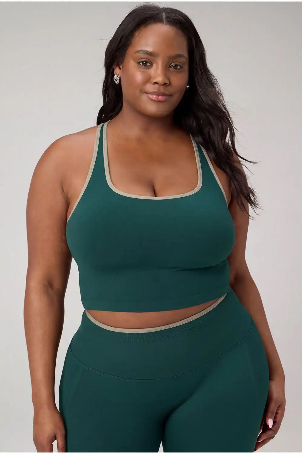 Seamless Cropped Built-In Bra Tank