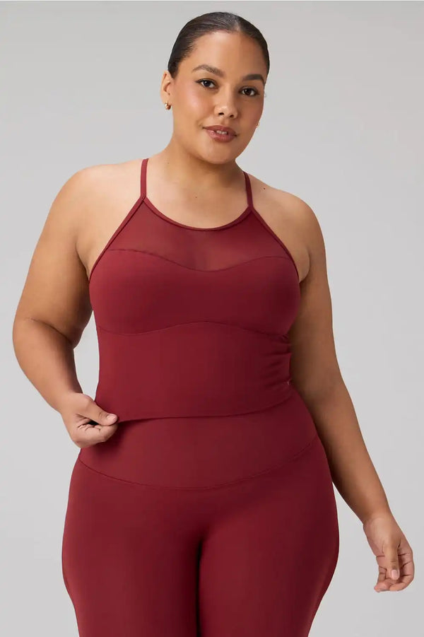 PureLuxe Mesh Built-In Bra Tank