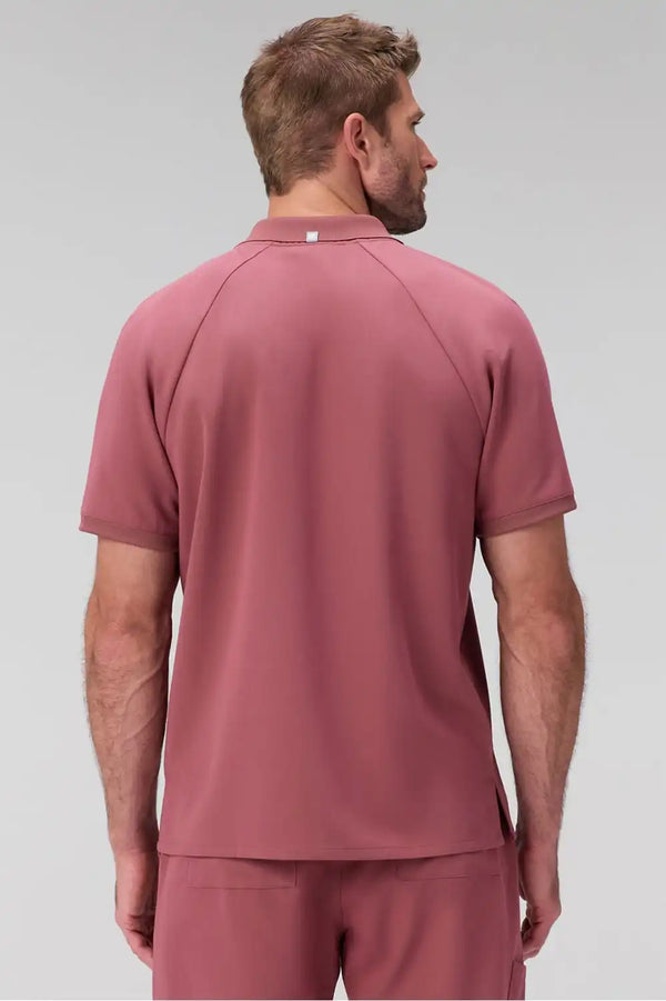 All-Day Scrub Zip Polo