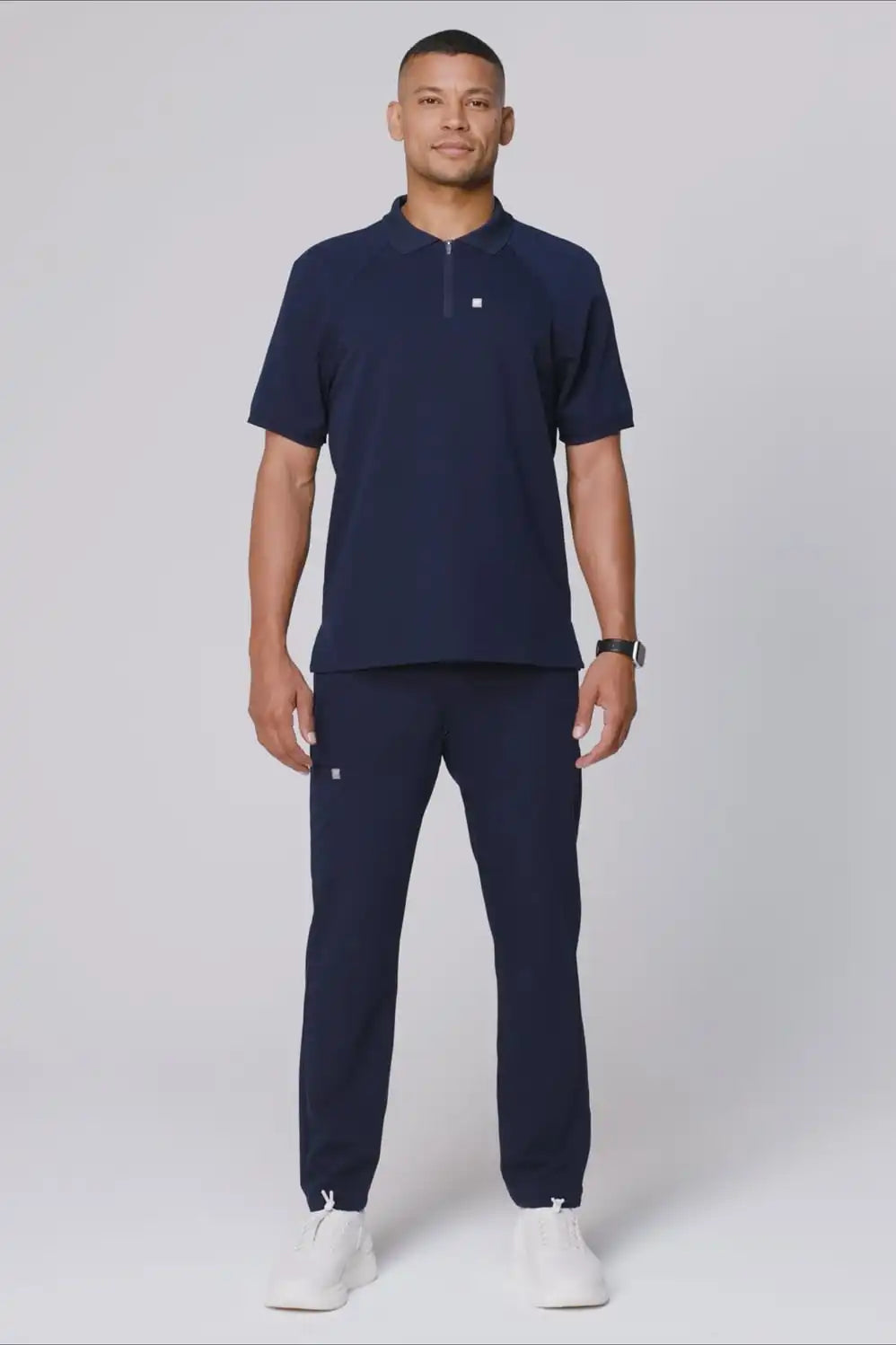 All-Day Scrub Zip Polo