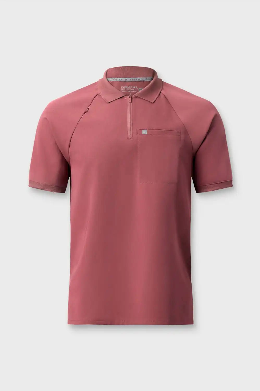 All-Day Scrub Zip Polo