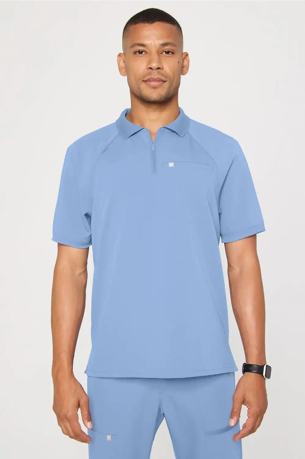 All-Day Scrub Zip Polo