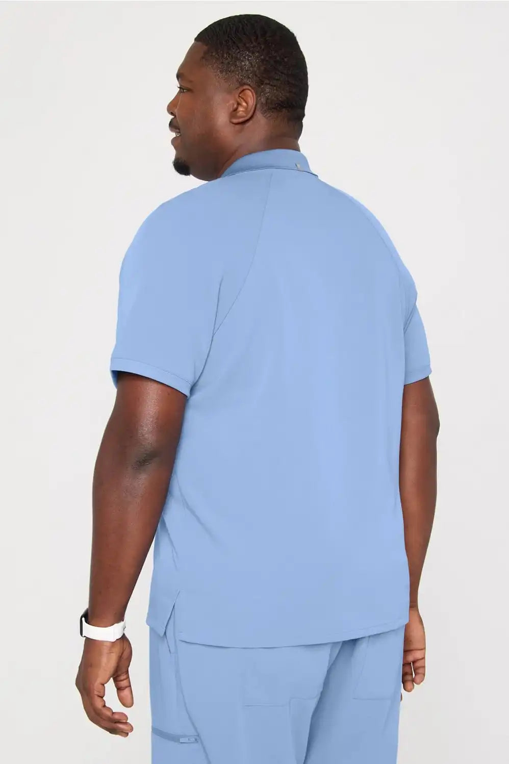 All-Day Scrub Zip Polo