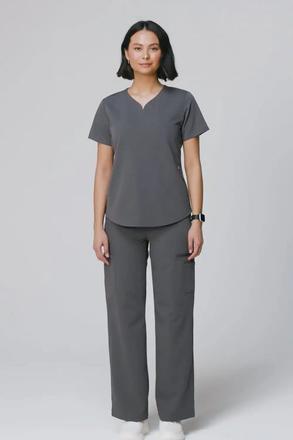 Petal 3-Pocket Scrub Top