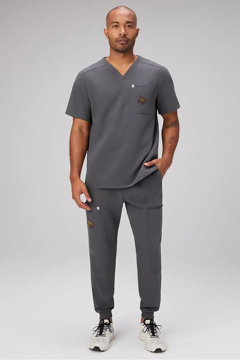 Texas State University Helix 1-Pocket Scrub Top