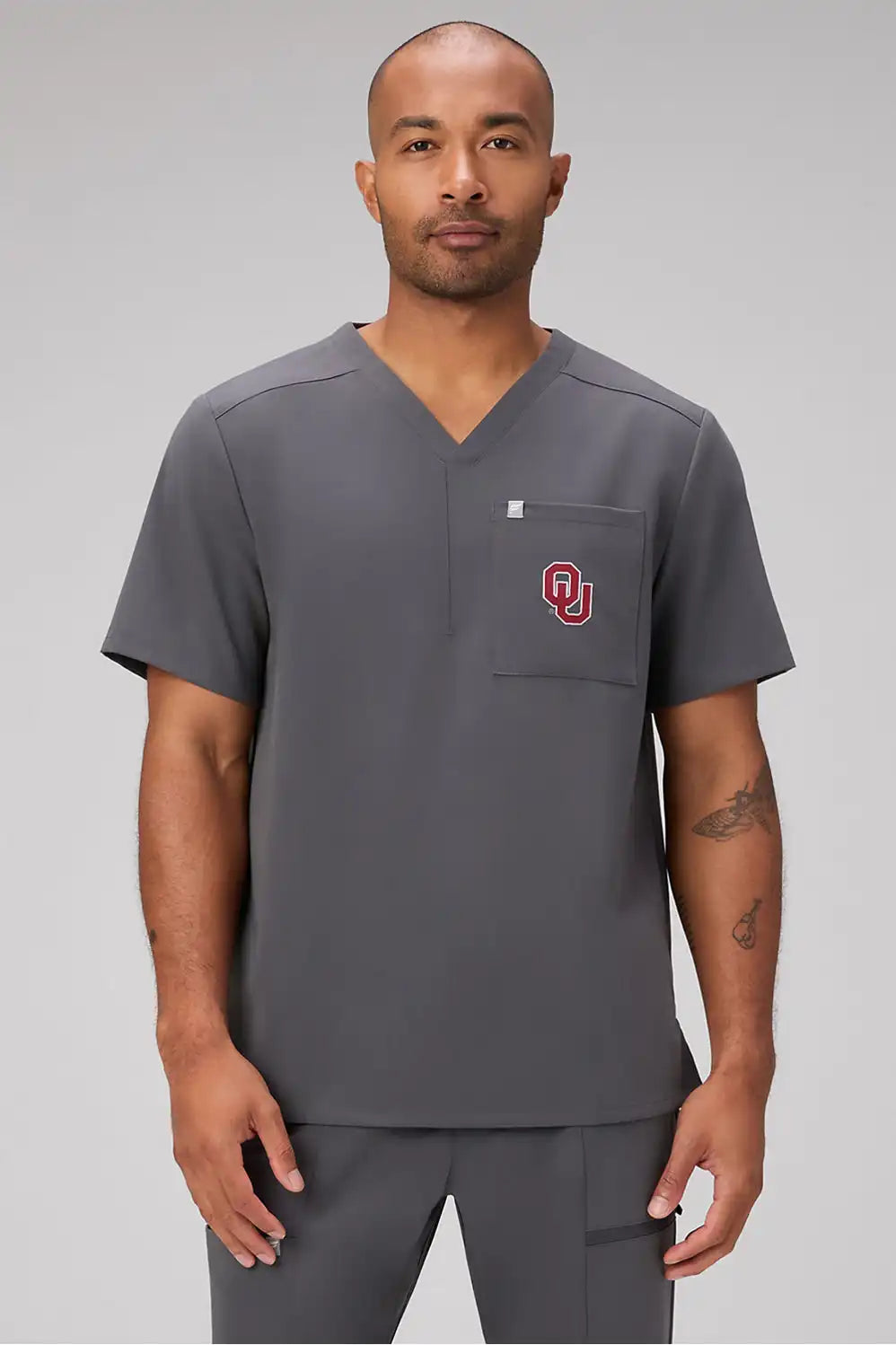 University Of Oklahoma Helix 1-Pocket Scrub Top Main image