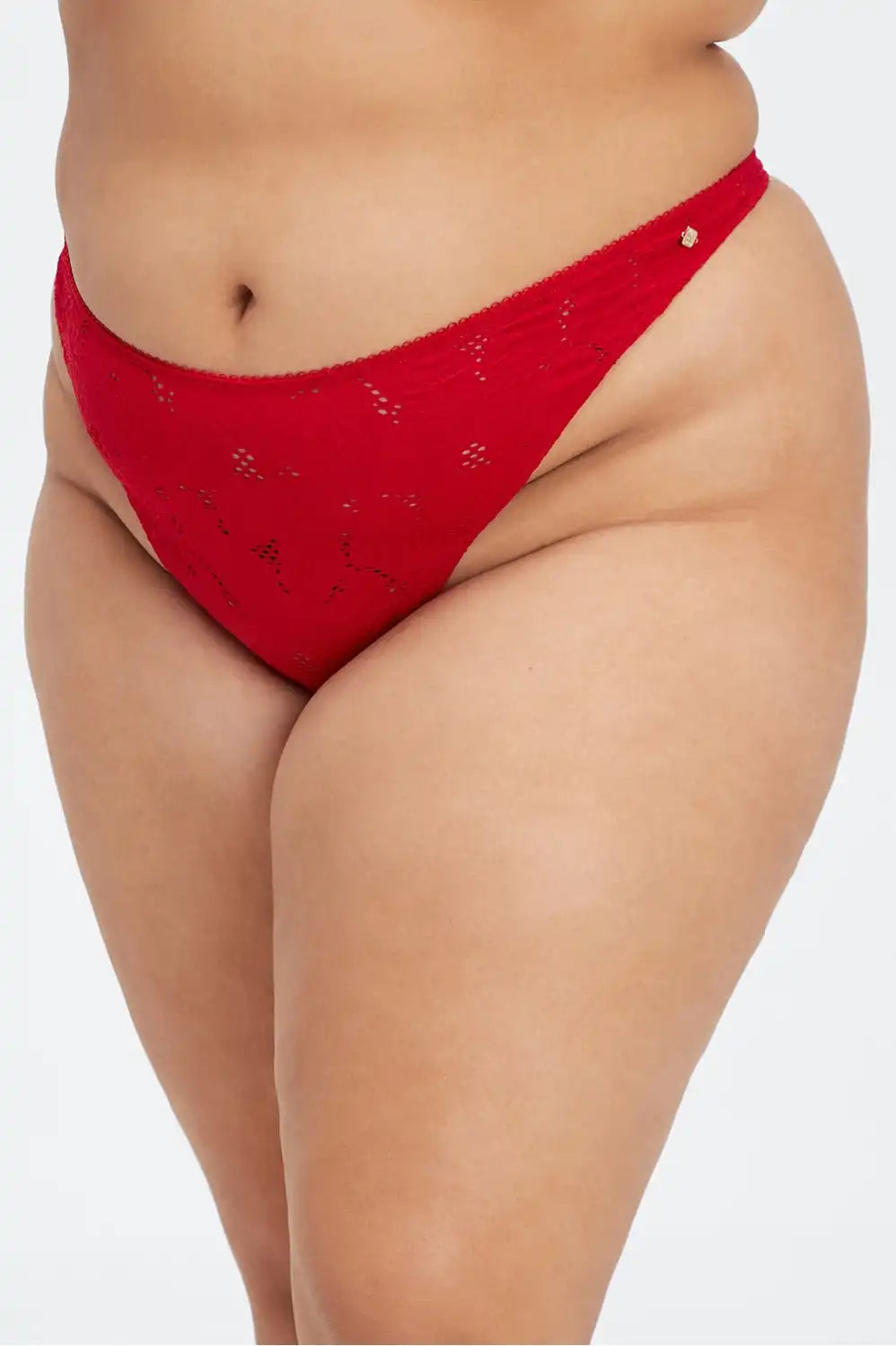 Seamless Lace High-Waisted Thong