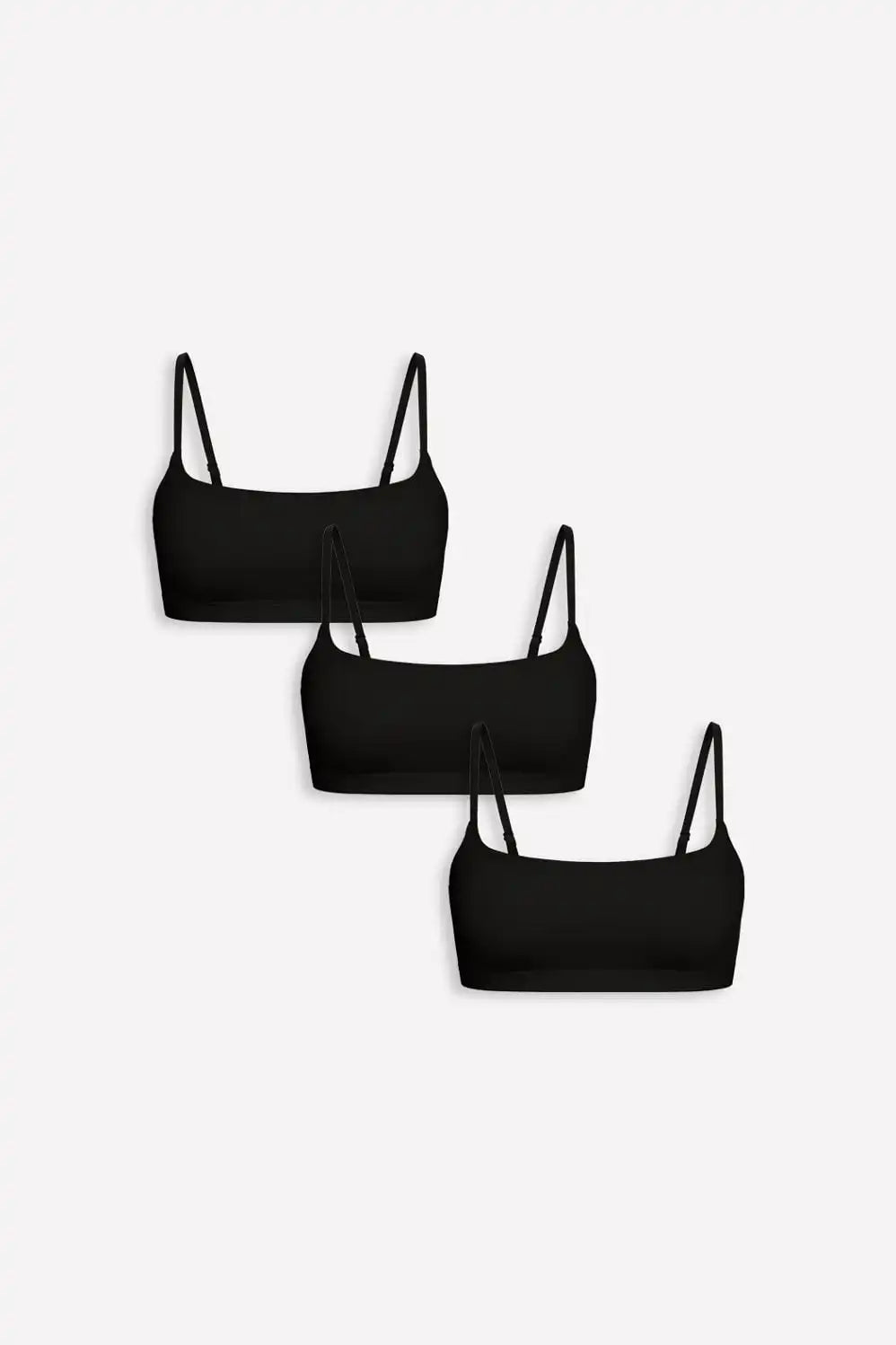 Stretchy Fit Scoop Bralette 3-Pack