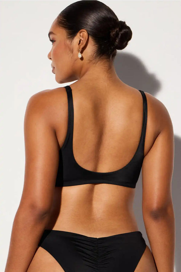 Swim Twist Bikini Top + HW Swim Bottom + Plunge Swim Top + Bikini Swim Bottom 4-Piece Bundle