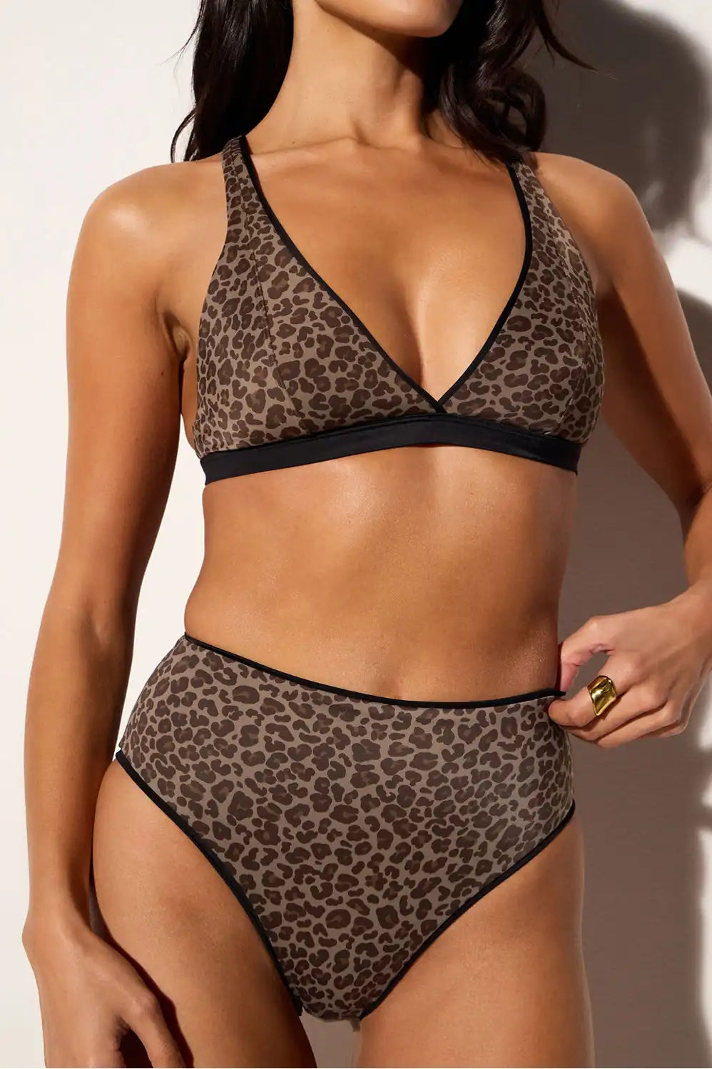 Swim Twist Bikini Top + HW Swim Bottom + Plunge Swim Top + Bikini Swim Bottom 4-Piece Bundle